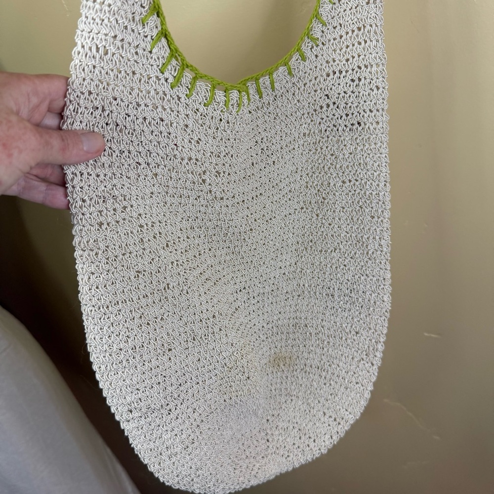 Anthropologie‎ Strawberry Knitted Tote Clean Some Light Wear on Strap Boho - Picture 6 of 6